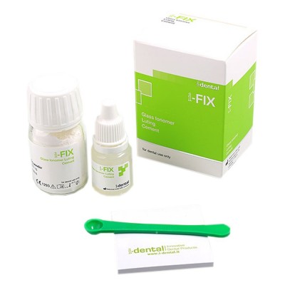 i-dental i-FIX GI Luting Cement, 20g Powder Yellow + 13g Liquid