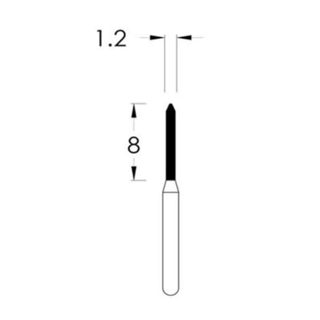 Spring Diamond Bur Single Use Friction Grip 250.8SC Super Coarse 25/Pk