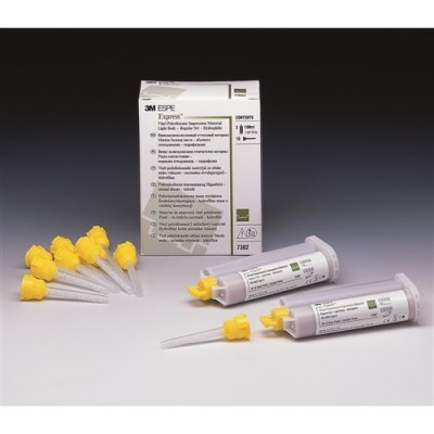 3M Express - VPS Impression Material - Light Body Reg - Green - 50ml Cartridge  2-Pack and 10 Tips