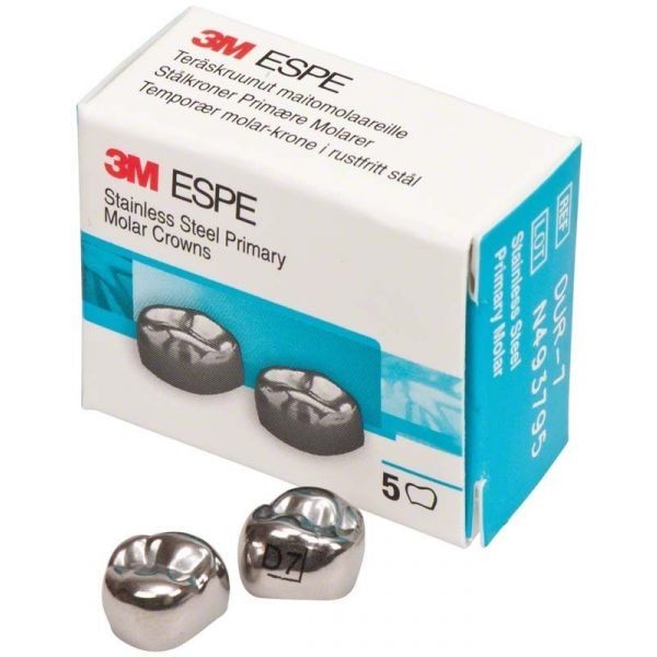 3M™ Stainless Steel First Primary Molar Crown Refills Upper Right D-UR-5