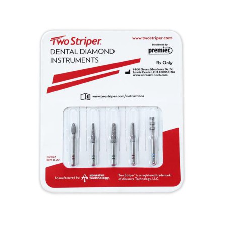 Two Striper Pro Pack Diamond Bur Friction Grip 5/Pk