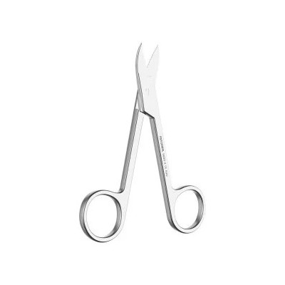 Crown Scissors Curved, One Serrated Blade, 10.5cm