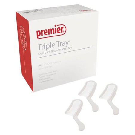 Triple Tray Bite Trays Double Arch Posterior 48/Bx