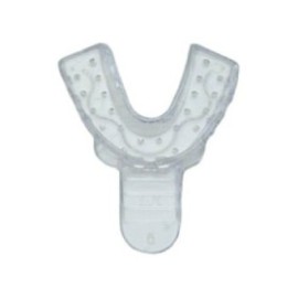 Double Arch Impression Tray Perforated 6 Small Lower 12/Bg