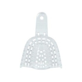 President Disposable Double Arch Impression Tray Perforated 3 Medium Upper 12/Bg