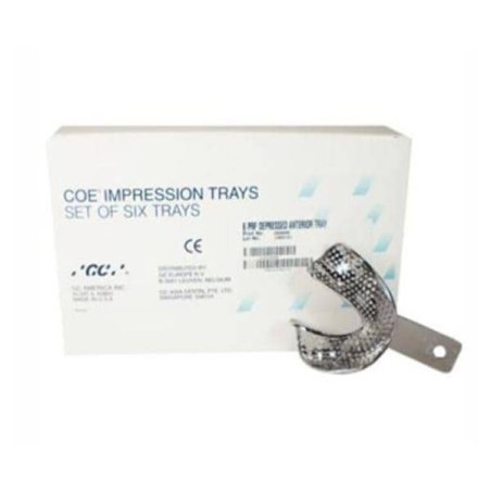 Depressed Impression Tray Perforated Anterior Regular Set 6/Set