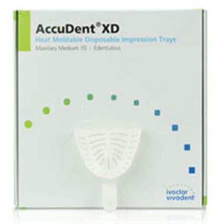 AccuDent XD Disposable Edentulous Tray Perforated 10 M Upper Refill Pack 12/Pk