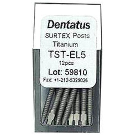 Surtex Posts Titanium 1.65 mm Parallel Sided & Tapered End EL5 12/Bx