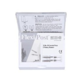 Flexi-Post Posts Titanium Size 00 Parallel Sided White 10/Pk