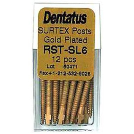 Surtex Posts Gold Plated Super Long SL6 1.8 mm 12/Bx