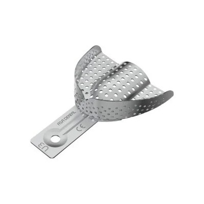 Aluminium Perforated Upper Impression Tray, Small, Without Rim