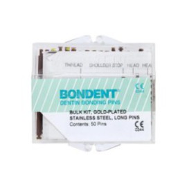 Bondent Pins Titanium Alloy/Gold-Plated Stainless Steel Bulk Kit 50/Bx