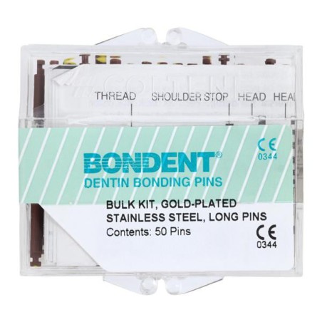 Bondent Pins Titanium Alloy / Stainless Steel Bulk Kit Long 50/Bx