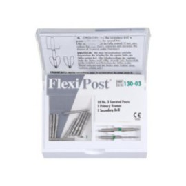 Flexi-Post Posts Stainless Steel Size 3 Green Parallel Sided 10/Pk