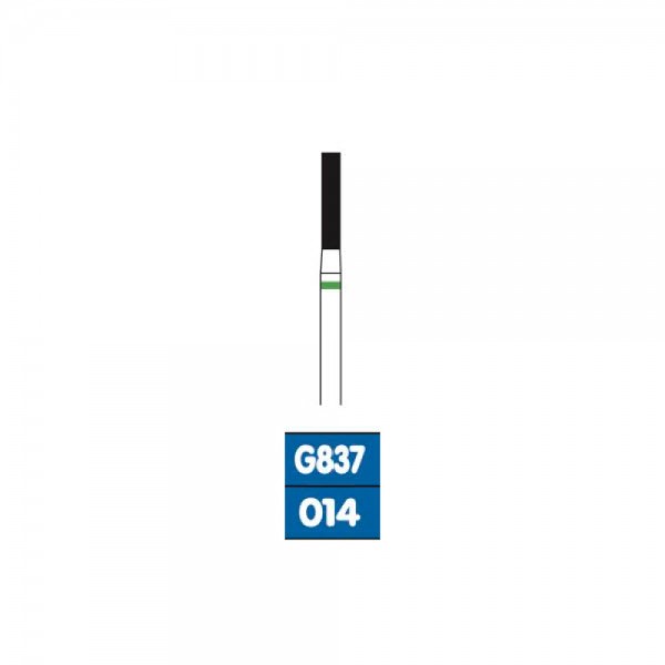 Flat-End Cylinder Diamond Burs G837 DLC, Coarse Grit, FG-014