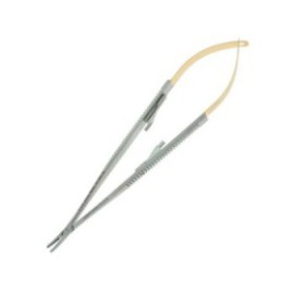 Needle Holder Castroviejo Curved Curved Stainless Steel 7 in Ea