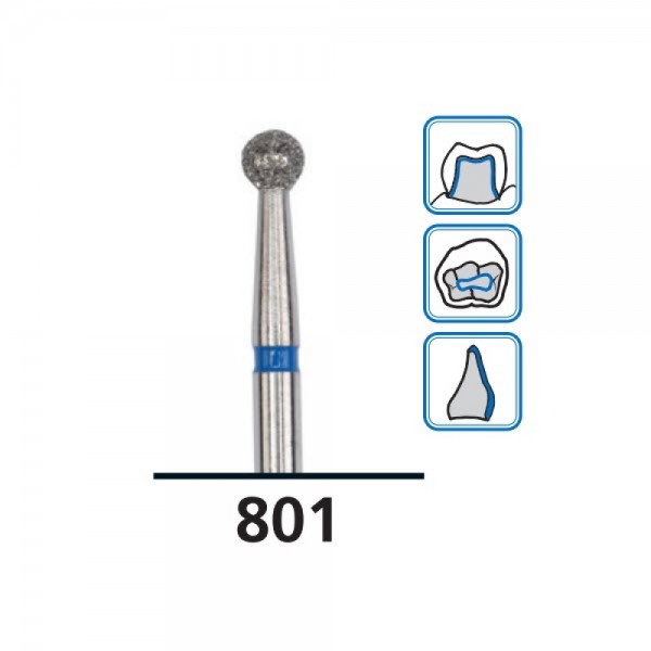 Round Diamond Burs G801, Coarse Grit, FG-027