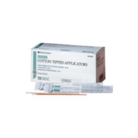 Cotton Tipped Applicator 6 in Wood Handle Sterile 100Pks/2