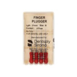 Finger Plugger 21 mm B Red Conical 4/Bx