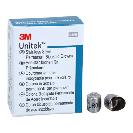 3M Unitek Stainless Steel Crowns Size 0 1st Perm URB Replacement Crowns 5/Bx