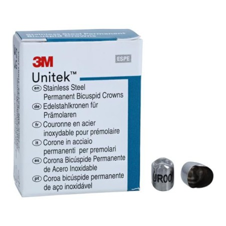 3M Unitek Stainless Steel Crowns Size 0 1st Perm URB Replacement Crowns 5/Bx