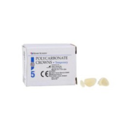 Polycarbonate Replacement Crowns Size 38 Left Cuspid Upper & Lower Refill 5/Bx