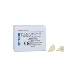 Polycarbonate Replacement Crowns Size 37 Left Cuspid Upper & Lower Refill 5/Bx