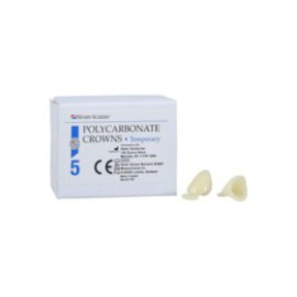 Polycarbonate Replacement Crowns Size 39 Left Cuspid Upper & Lower Refill 5/Bx