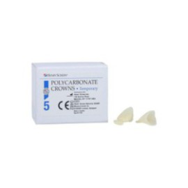 Polycarbonate Replacement Crowns Size 11 Upper Right Central Refill 5/Bx