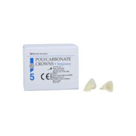 Polycarbonate Replacement Crowns Size 17 Upper Left Central Refill 5/Bx