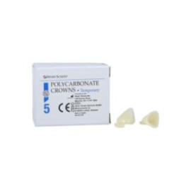 Polycarbonate Replacement Crowns Size 19 Upper Left Central Refill 5/Bx