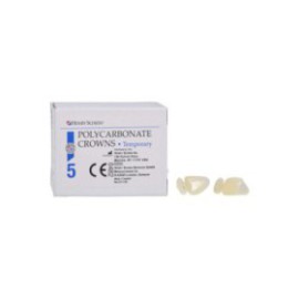 Polycarbonate Replacement Crowns Size 14 Upper Right Central Refill 5/Bx