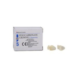 Polycarbonate Replacement Crowns Size 13 Upper Right Central Refill 5/Bx