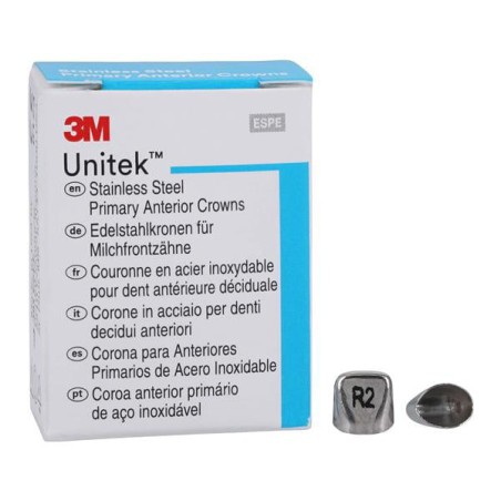 3M Unitek Stainless Steel Crowns Size 2UR Prim Ant Upr Rght Cntrl Refill 5/Bx