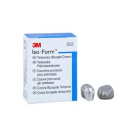 3M Iso-Form Temporary Metal Crowns Size U57 2nd UL Bic Replacement Crowns 5/Bx