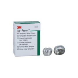 3M Iso-Form Temporary Metal Crowns Size U78 2nd UR Mol Replacement Crowns 5/Bx