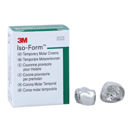 3M Iso-Form Temporary Metal Crowns Size U76 2nd UR Mol Replacement 5/Bx