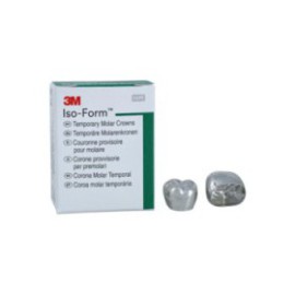 3M Iso-Form Temporary Metal Crowns Size U77 2nd UL Mol Replacement Crowns 5/Bx