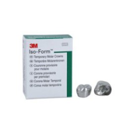 3M Iso-Form Temporary Metal Crowns Size U70 2nd UR Mol Replacement Crowns 5/Bx