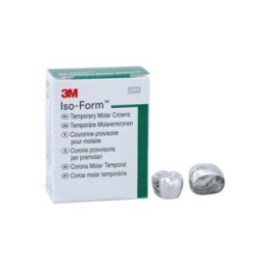 3M Iso-Form Temporary Metal Crowns Size U73 2nd UL Mol Replacement Crowns 5/Bx