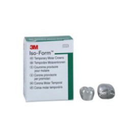 3M Iso-Form Temporary Metal Crowns Size U71 2nd UL Mol Replacement Crowns 5/Bx