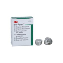 3M Iso-Form Temporary Metal Crowns Size U74 2nd UR Mol Replacement Crowns 5/Bx