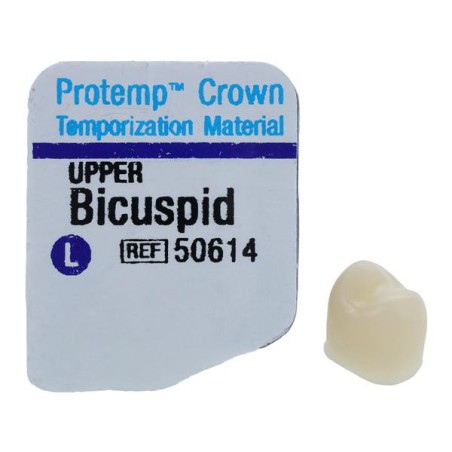 3M Protemp Composite Crowns Upper Large Bicuspid Refill 5/Pk