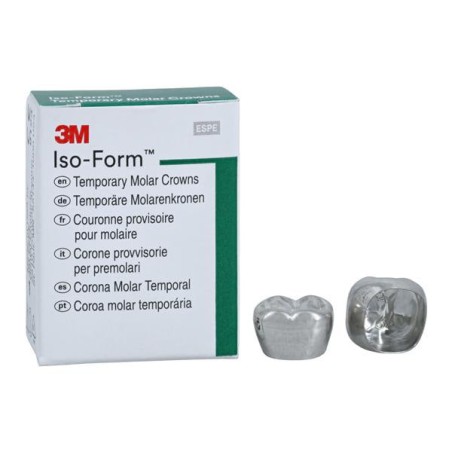 3M Iso-Form Temporary Metal Crowns Size L79 2nd LLM Replacement Crowns 5/Bx