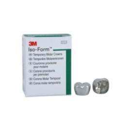 3M Iso-Form Temporary Metal Crowns Size L72 2nd LRM Replacement Crowns 5/Bx