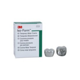 3M Iso-Form Temporary Metal Crowns Size L76 2nd LRM Replacement Crowns 5/Bx