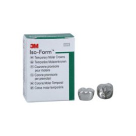 3M Iso-Form Temporary Metal Crowns Size L70 2nd LRM Replacement Crowns 5/Bx