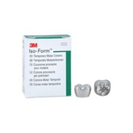 3M Iso-Form Temporary Metal Crowns Size L74 2nd LRM Replacement Crowns 5/Bx