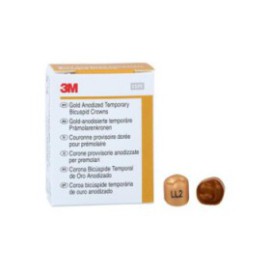 3M Unitek Gold Anodized Crowns Size 2 2nd LLB Replacement Crowns 5/Bx