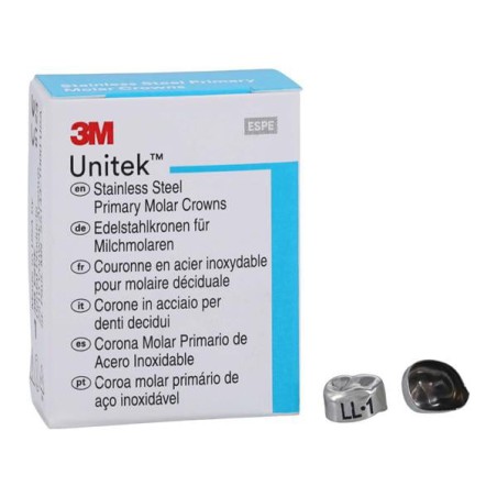 3M Unitek Stainless Steel Crowns Size 1 1st Pri LLM Replacement Crowns 5/Bx